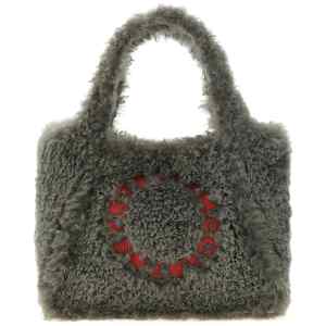 Stella Mccartney Shearling Logo Shopping Bag