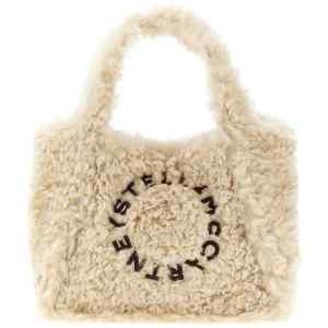 Stella Mccartney Shearling Logo Shopping Bag