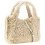 Stella Mccartney Shearling Logo Shopping Bag