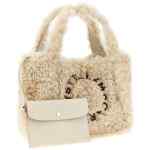 Stella Mccartney Shearling Logo Shopping Bag