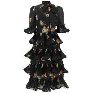 Zimmermann Pleated Sleeved Dress