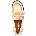 Miu Miu Waxed Leather Loafers