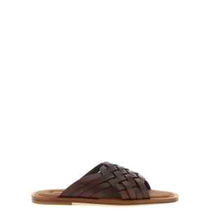 Miu Miu Waxed Leather Sandals