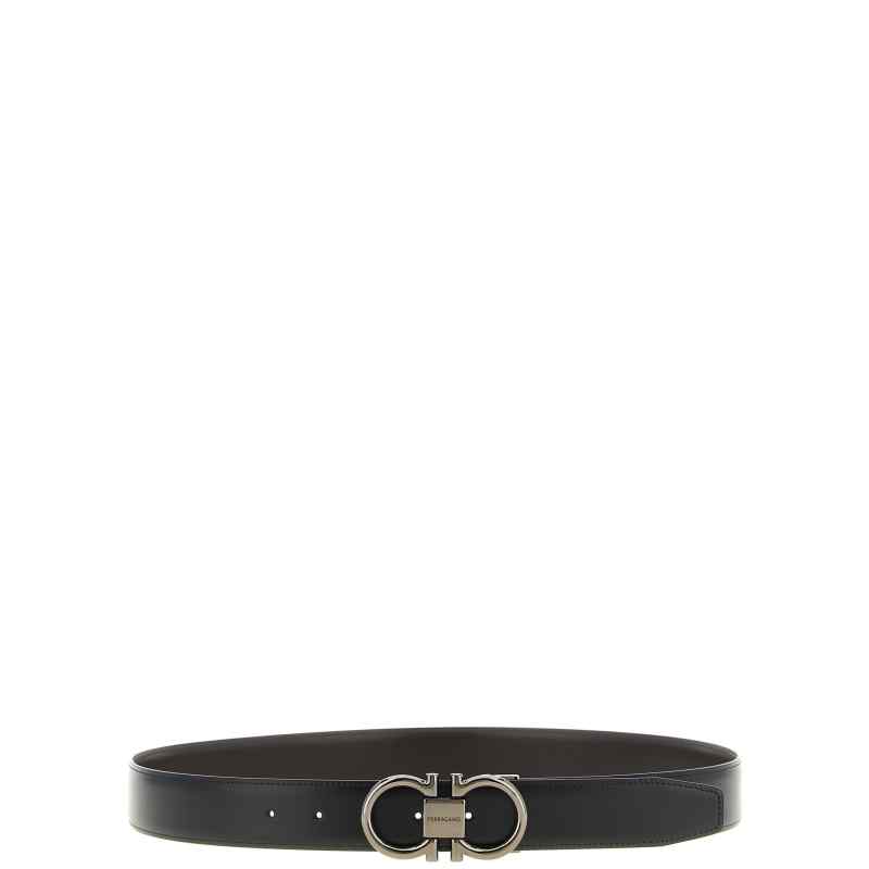 Ferragamo Double Gancini Reversible Belt