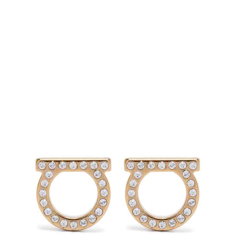 Ferragamo Gancini Crystals (l) Earrings