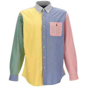 Polo Ralph Lauren Patchwork Shirt With Logo Embroidery