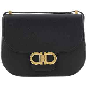 Ferragamo North-south Double Gancini Crossbody Bag