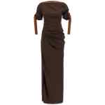Ferragamo Dress With Leather Straps