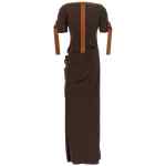Ferragamo Dress With Leather Straps
