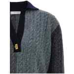 Ferragamo Color Block Braid Sweater
