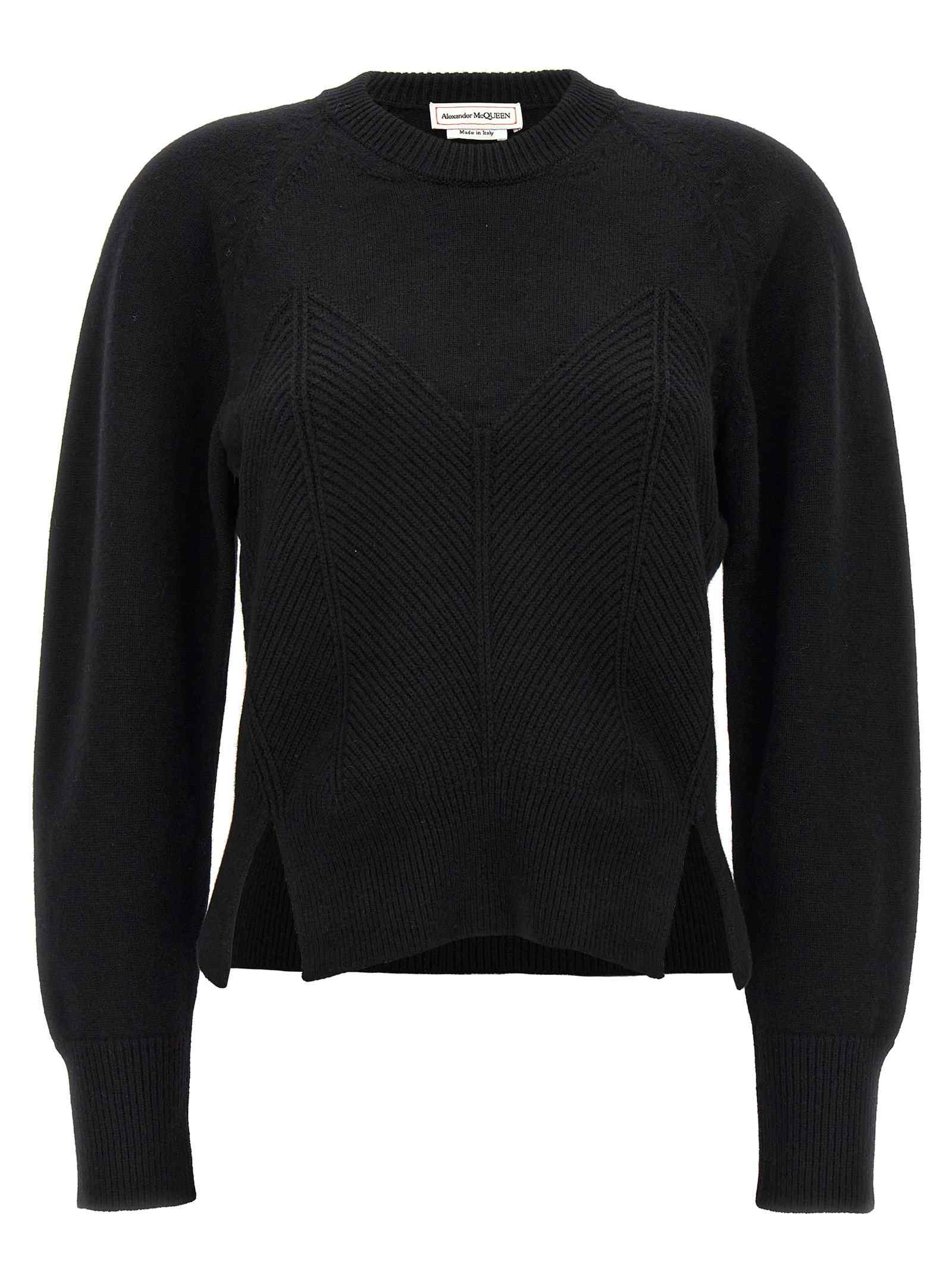 Alexander McQueen Chevron Corset Sweater