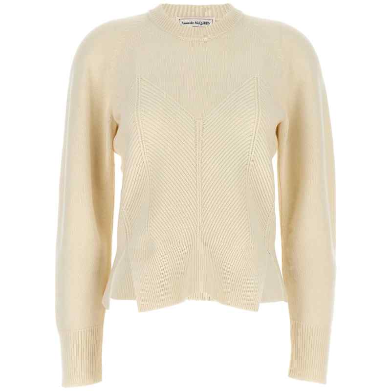 Alexander McQueen Chevron Corset Sweater