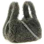 Stella Mccartney Shearling Logo Shoulder Bag
