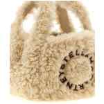Stella Mccartney Shearling Logo Shoulder Bag