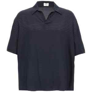 Saint Laurent Silk Polo Shirt