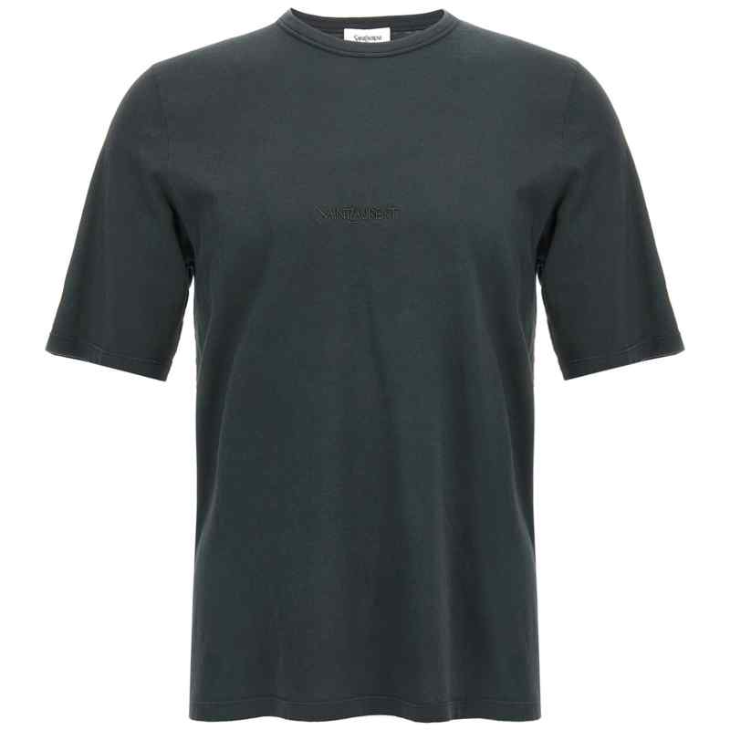 818535YBHD21025_01_M_2025-03-28T11-07-10.433Z-1 Saint Laurent Logo Embroidery T-shirt