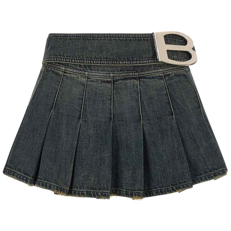 Balenciaga Buckle Pleated Skirt