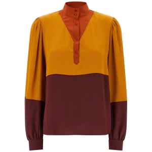 Saint Laurent Color-block Blouse