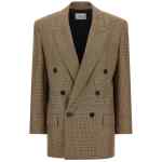 Saint Laurent Prince Of Wales Houndstooth Blazer