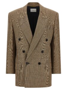 Saint Laurent Prince Of Wales Houndstooth Blazer