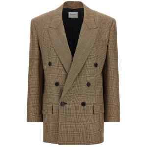 Saint Laurent Prince Of Wales Houndstooth Blazer