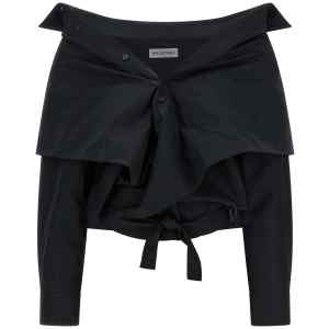Balenciaga Crop Shirt Off The Shoulder
