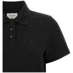 Saint Laurent Cassandre Crop Polo Shirt