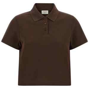 Saint Laurent Cassandre Crop Polo Shirt