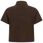 Saint Laurent Cassandre Crop Polo Shirt