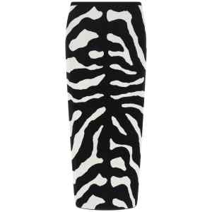 Moschino Zebra Intarsia Skirt