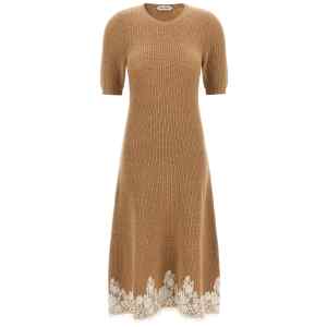 Alberta Ferretti Lace Hem Dress