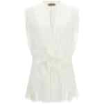 Alberta Ferretti Asymmetrical Tulle Top
