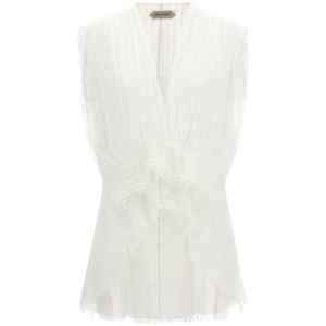 Alberta Ferretti Asymmetrical Tulle Top