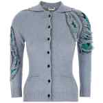 Moschino Distressed Argyle Cardigan
