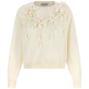 Alberta Ferretti Embroidered Flower Sweater