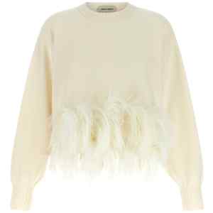 Alberta Ferretti Feather Cropped Sweater