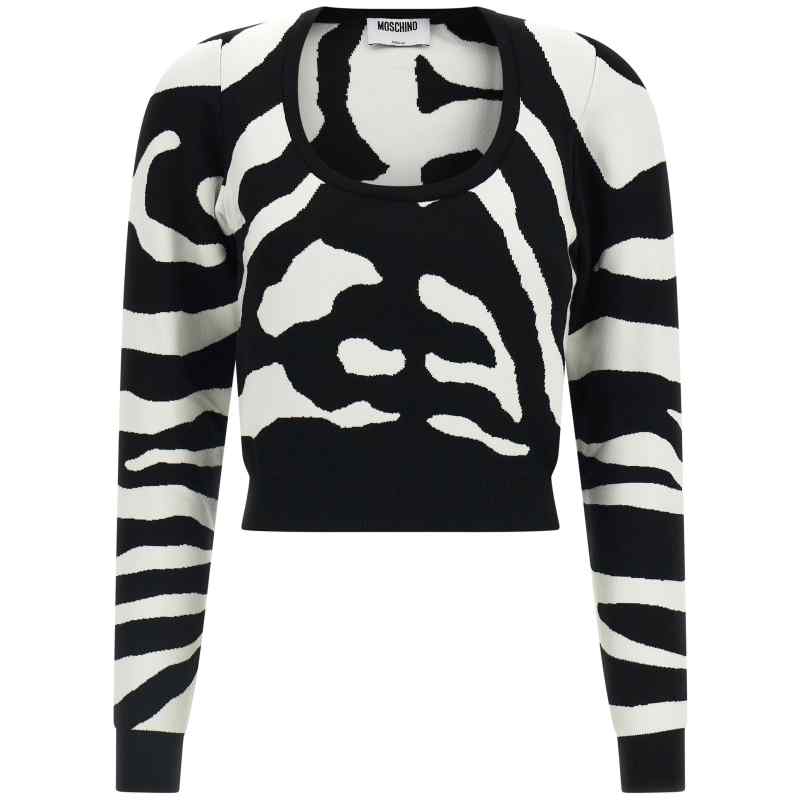 Moschino Zebra Intarsia Sweater