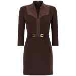 Elisabetta Franchi Logo Dress With Elastic Bands