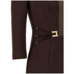 Elisabetta Franchi Logo Dress With Elastic Bands