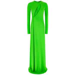 Tom Ford Long Sleeve Slash Front Evening Dress