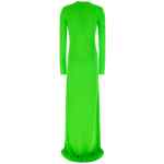 Tom Ford Long Sleeve Slash Front Evening Dress