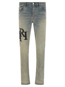 Amiri Staggered Logo Jeans