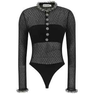 Self-Portrait Openwork Knitted Bodysuit