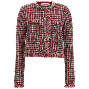 Self-Portrait Fringed Knit Cardigan