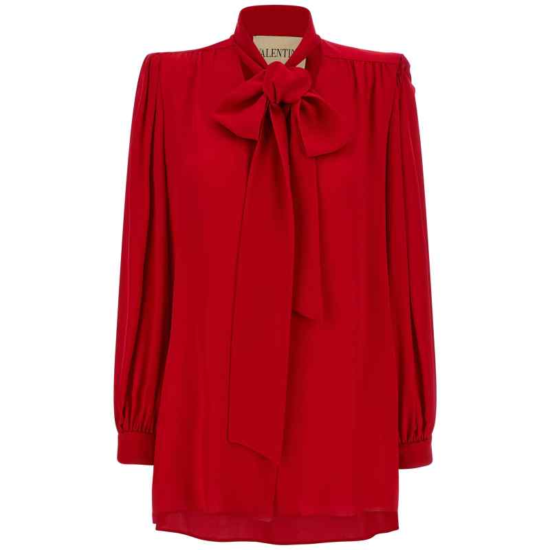 B3AB8K01MHR9M_01_M_2026-06-15T12-23-43.099Z Valentino Garavani Silk Shirt With Bow