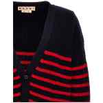 Marni Destroyed Effect Striped Cardigan