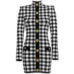 Balmain Vichy Knit Dress