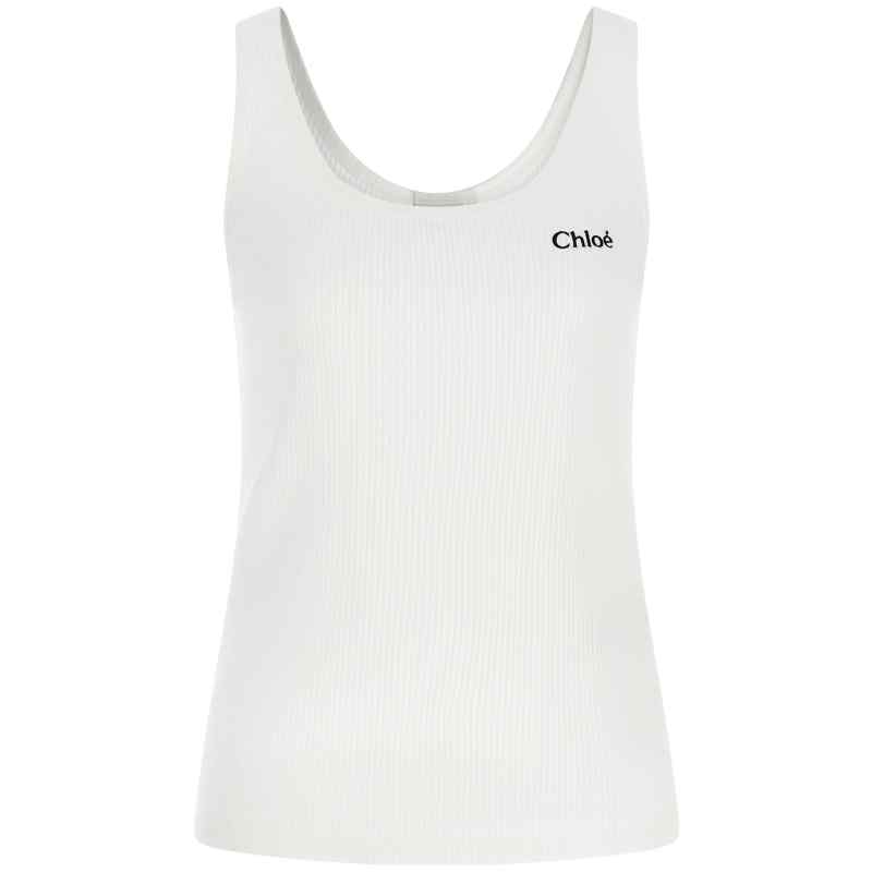Chloé Logo Embroidery Top