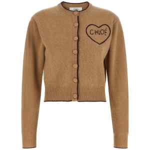 Chloé Heart Intarsia Cardigan