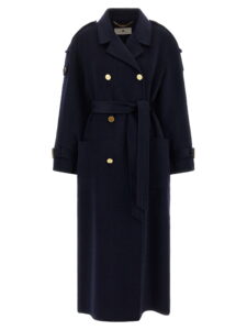 Elisabetta Franchi Double-breasted Belted Coat